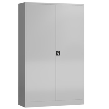 Aktenschrank, Büroschrank, abschließbar, Flügeltüren, 4 Fachböden, 1.945 x 1.200 x 600 mm (HxBxT), Stahl, Farben wählbar 