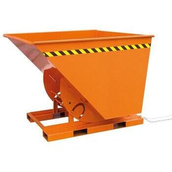 Eichinger Kippbehälter für Gabelstapler, hohe Bauhöhe, Kettensicherung, öl- und wasserdicht verschweißt, Volumen und Farbe wählbar 