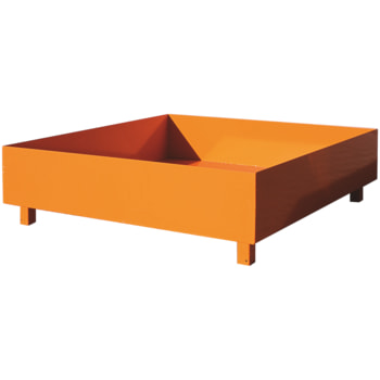 Eichinger Auffangwanne, gerade Seitenwände, inkl. Gitterrost, Volumen bis 360 l, Maße wählbar bis 480 x 1.280 x 3.250 mm, verschweißt, Farbe wählbar 