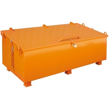 Eichinger Werkzeugkiste, Stapler, Kran, Volumen wählbar bis 600 l, Stahlblech, bis 800 x 710 x 1.920 mm (HxBxT), Unterfahrhöhe: 100 mm, Farbe wählbar 