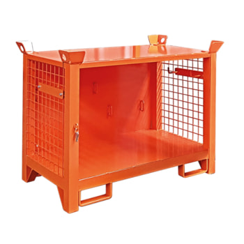 Eichinger Transportgestell für Ladegeräte, Traglast 1.000 kg, 800 x 600 x 1.110 mm (HxBxT), pulverbeschichtet, 3-fach stapelbar, Farbe: reinorange 