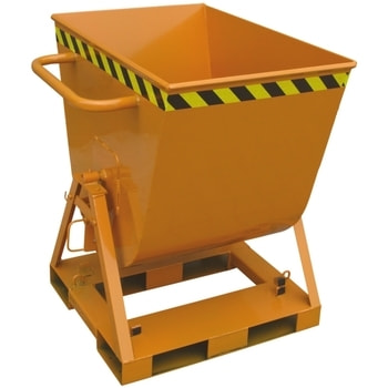 Eichinger Loren-Kippmulde, Volumen bis 600 l, Traglast 500 kg, Gabelstapler, 2-seitig kippbar, 4-seitig anfahrbar, Kettensicherung, Farbe wählbar 