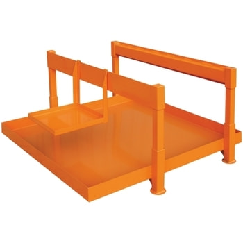 Eichinger Fass-Abfüllstation, 210 l Inhalt, für 2 oder 4 x 200 l-Fässer, Kannenhalter, Stahlblech, 735 x 1.460/2.960 x 1.300 mm (HxBxT), Farbe wählbar 