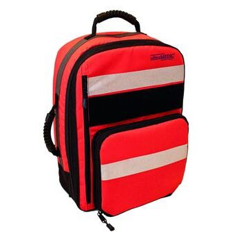 ultraMEDIC Rettungsrucksack, Sportverletzungen, mit Füllsortiment und Modultaschen, DIN 13157, 25 Liter, 520 x 380 x 280 mm (HxBxT), 7 kg, rot 