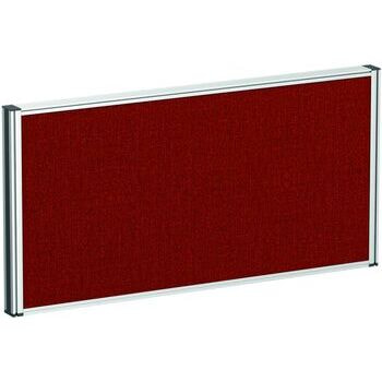 Trennwand, Tischaufsatz, Schreibtischtrennwand, stoffbespannt, pinnbar, Alurahmen, zum Klemmen oder Stellen, 400 x 41 mm (HxT), Breite/Farbe wählbar 