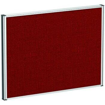 Trennwand, Tischaufsatz, Schreibtischtrennwand, stoffbespannt, pinnbar, Alurahmen, zum Klemmen oder Stellen, 600 x 41 mm (HxT), Breite/Farbe wählbar 