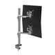 Monitorhalter in silber. Monitore sind nicht im Lieferumfang enthalten.