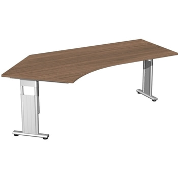 Winkelschreibtisch - C-Fuß Flex - Winkel links - höhenverstellbar - Bürotisch - Konferenztisch - 680-800 x 2.166 x 1.130 mm (HxBxT) 