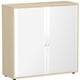 Querrollladenschrank freistehend, 1.182 x 1.200 x 425 mm (HxBxT), abschließbar. Korpusfarbe Ahorn.