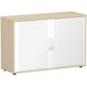 Querrollladenschrank freistehend, 798 x 1.200 x 425 mm (HxBxT), abschließbar, Korpusfarbe Ahorn