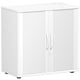 Querrollladenschrank freistehend, 798 x 800 x 425 mm (HxBxT), abschließbar, Korpusfarbe Weiß