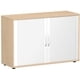 Querrollladenschrank freistehend, 798 x 1.200 x 425 mm (HxBxT), abschließbar, Korpusfarbe Buche