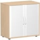 Querrollladenschrank freistehend, 798 x 800 x 425 mm (HxBxT), abschließbar, Korpusfarbe Buche