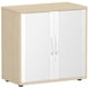 Querrollladenschrank freistehend, 798 x 800 x 425 mm (HxBxT), abschließbar, Korpusfarbe Ahorn