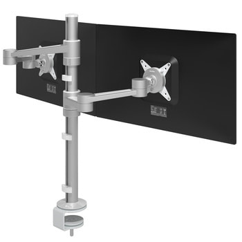 Monitorarm für 2 Bildschirme, Bildschirmhalter, Tischbefestigung, statisch höhenverstellbar, tiefenverstellbar, VESA MIS-D 75/100, bis 8 kg 