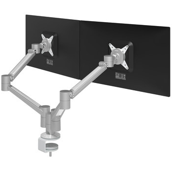 Monitorarm für 2 Monitore, Bildschirmhalter, Tischbefestigung, dynamisch höhenverstellbar, tiefenverstellbar, VESA MIS-D 75/100, bis 7 kg 