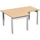 Beispielabb.: Eckschreibtisch 4-Fuß Pro Quadrat, Füße Standard, 1.600 mm Breite, Dekor Buche