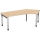 Beispielabb.: Winkel-Schreibtisch 4-Fuß Pro, Füße Standard, 2.166 mm Breite, Dekor Buche