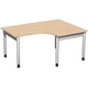 Beispielabb.: Eckschreibtisch 4-Fuß Pro, Füße Standard , 1.600 mm Breite, Dekor Buche