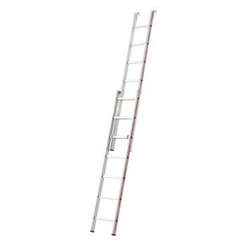 Einhänge-Schiebeleiter, ausziehbar, Aluminium, Länge wählbar, max. 12, 14 oder 17 Sprossen, Traglast 150 kg, Hakengröße 30 mm, Hymer 