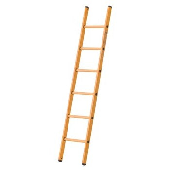 Sprossenanlegeleiter, GFK, Glasfaser-Kunststoff, Länge wählbar, Breite 410 mm, Leiterfüße oder Traverse, Elektroindustrie, Chemieindustrie, Hymer 