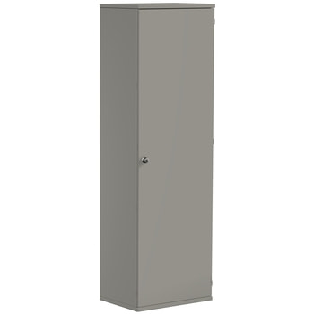 Flügeltürenschrank, Holztüren, Schloßseite wählbar, 4 Ordnerhöhen, 4 Einlegeböden, 1.920 x 600 x 425 mm (HxBxT), Frontfarbe und Korpusfarbe wählbar 