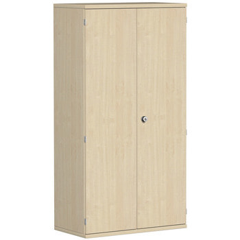 Flügeltürenschrank, Holztüren, 4 Ordnerhöhen, 3 Dekor-Einlegeböden, 1.536 x 425 mm (HxT), Breite wählbar, Frontfarbe wählbar, Korpusfarbe wählbar 