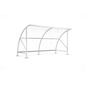Fahrradunterstand - Fahrradgarage mit Bogendach - Stahl und Kunststoff - 2.290 x 4.130 x 2.100 mm (HxBxT) - Farbe wählbar 