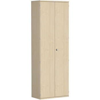 Flügeltürenschrank, Holztüren, 6 Ordnerhöhen, 5 Dekor-Einlegeböden, 2.304 x 425 mm (HxT), Breite, Frontfarbe und Korpusfarbe wählbar 