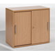 Anstell-Schiebetürenschrank, 720 x 800 x 425 mm (HxBxT), hier in Buche