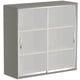 Beispielabbildung Glas-Schiebetürenschrank, 1.152 x 1.200 x 425 mm (HxBxT), hier mit Korpus in Onyx