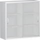 Beispielabbildung Glas-Schiebetürenschrank, 1.152 x 1.200 x 425 mm (HxBxT), hier mit Korpus in Weiß