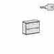 Piktogramm Registraturschrank mit 2 Hängeregistraturen, 768 x 800 x 425 mm (HxBxT)