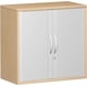 Querrollladenschrank, 720 x 800 x 425 mm (HxBxT), abschließbar, in Buche Dekor