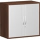 Querrollladenschrank, 720 x 800 x 425 mm (HxBxT), abschließbar, in Nussbaum Dekor