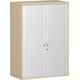 Querrollladenschrank, 3 Ordnerhöhen, 1.152 x 800 x 425 mm (HxBxT), in Ahorn Dekor