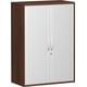 Querrollladenschrank, 3 Ordnerhöhen, 1.152 x 800 x 425 mm (HxBxT), in Nussbaum Dekor