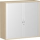 Querrollladenschrank, 3 Ordnerhöhen, 1.152 x 1.200 x 425 mm (HxBxT), in Ahorn Dekor